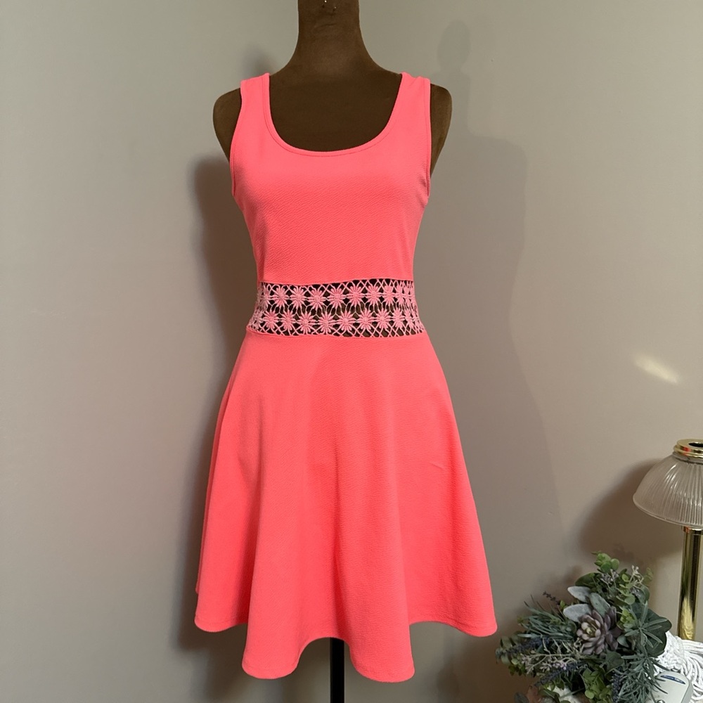 Rue21 vibrant Coral Fit and Flare Mini Dress